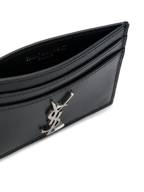 portacarte ysl uomo|Portacarte di credito Saint Laurent in pelle con motivo monogram.